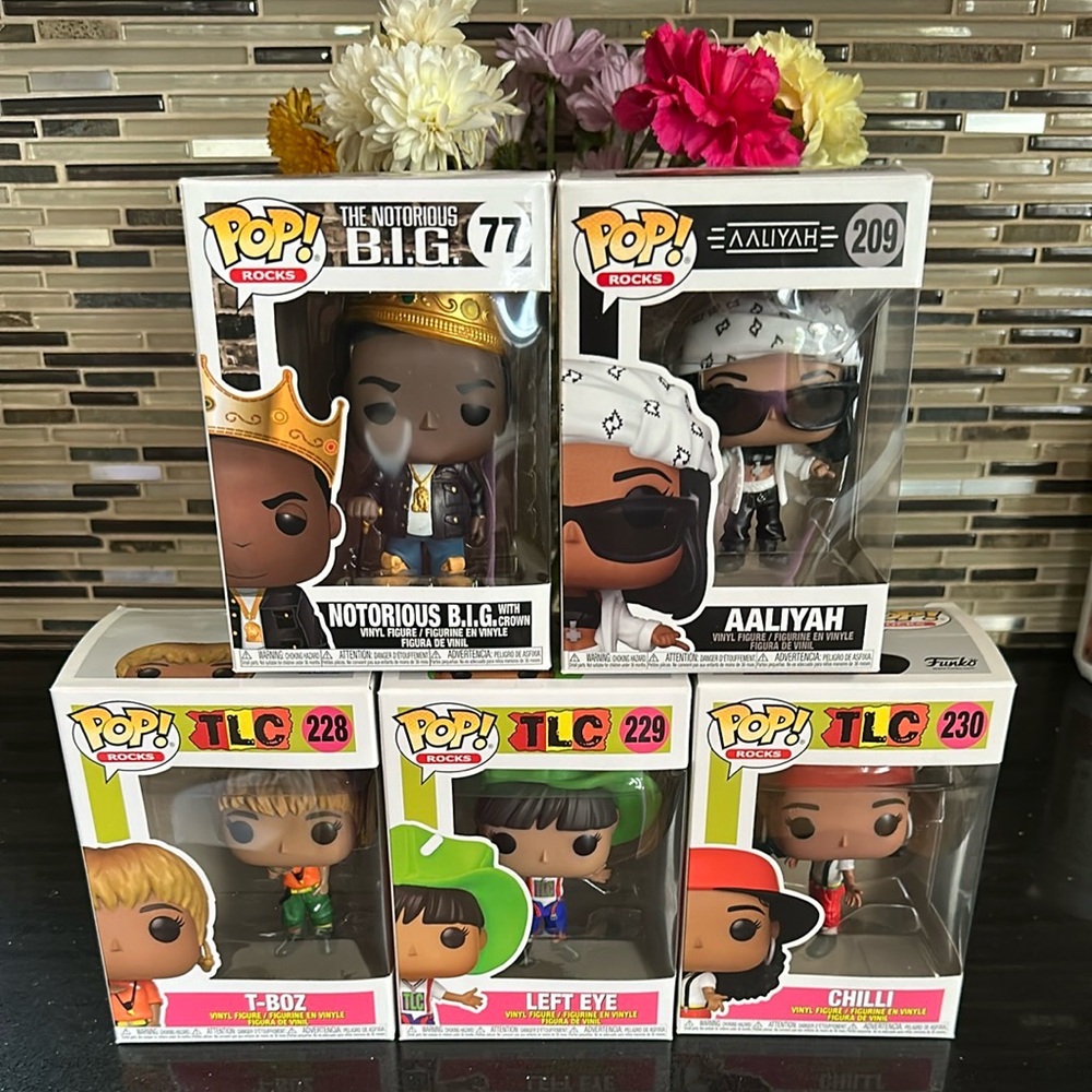 Funko Pop Rocks Set - Notorious B.I.G., Aaliyah, TLC in Vibrant Colors